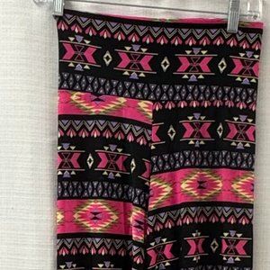 Pink Aztec Print Palazzo Pants -NWOT -Small